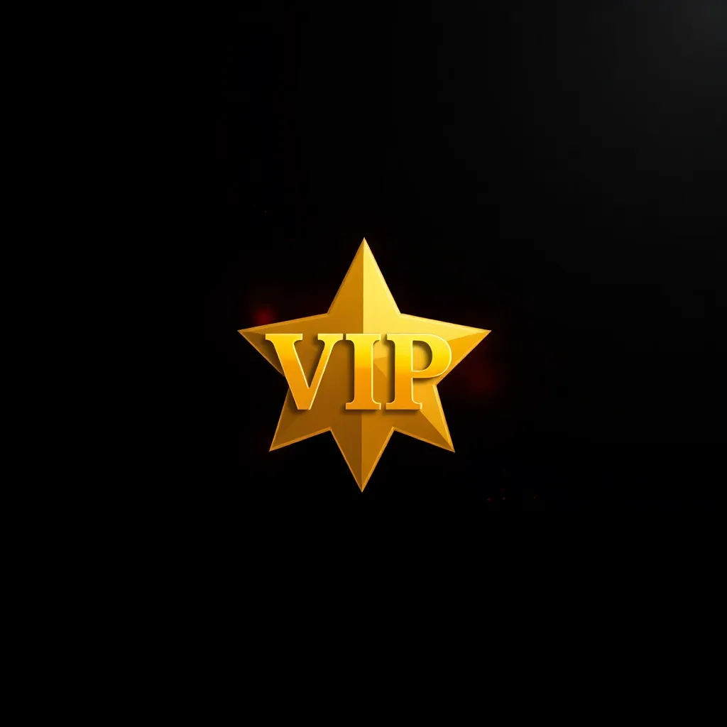 Golden star VIP badge